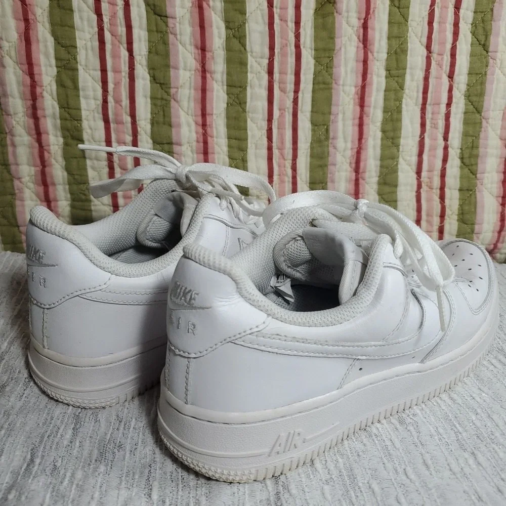 Nike Air Force 1 Low 08-2016 Womens Triple White Shoes 315115 Sz 7